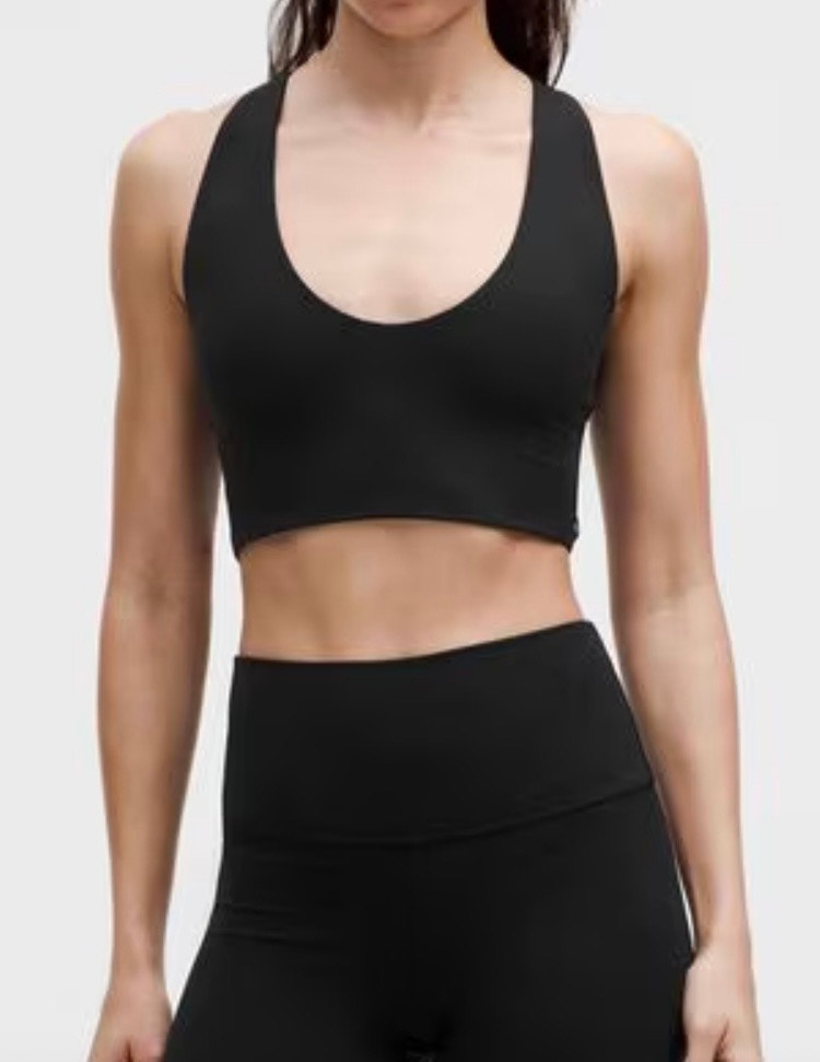 Lululemon Bend This Scoop And Cross Bra Black, Size S/M